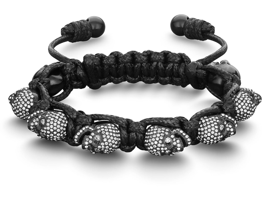 Pulsera Craneo negra 3
