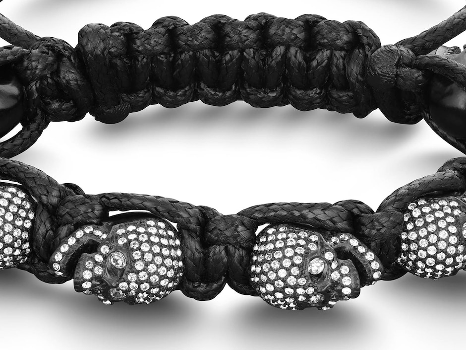 Pulsera Craneo negra 2