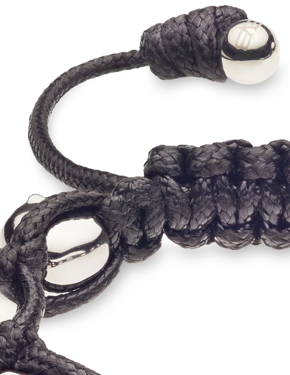 Pulsera con cristal Skully acabado liso 3