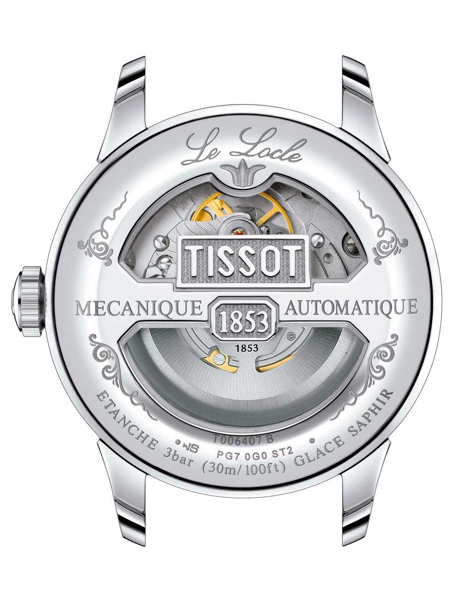 Reloj Le locle powermatic 80 open heart para hombre T0064071103302