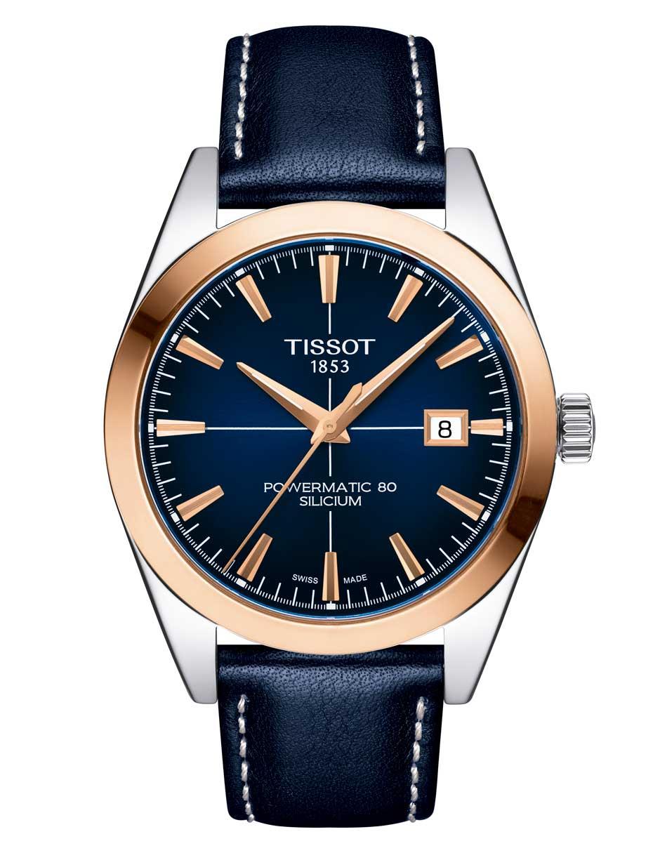 Reloj Tissot gentleman automatic 18k gold bezel para hombre T9274074604100