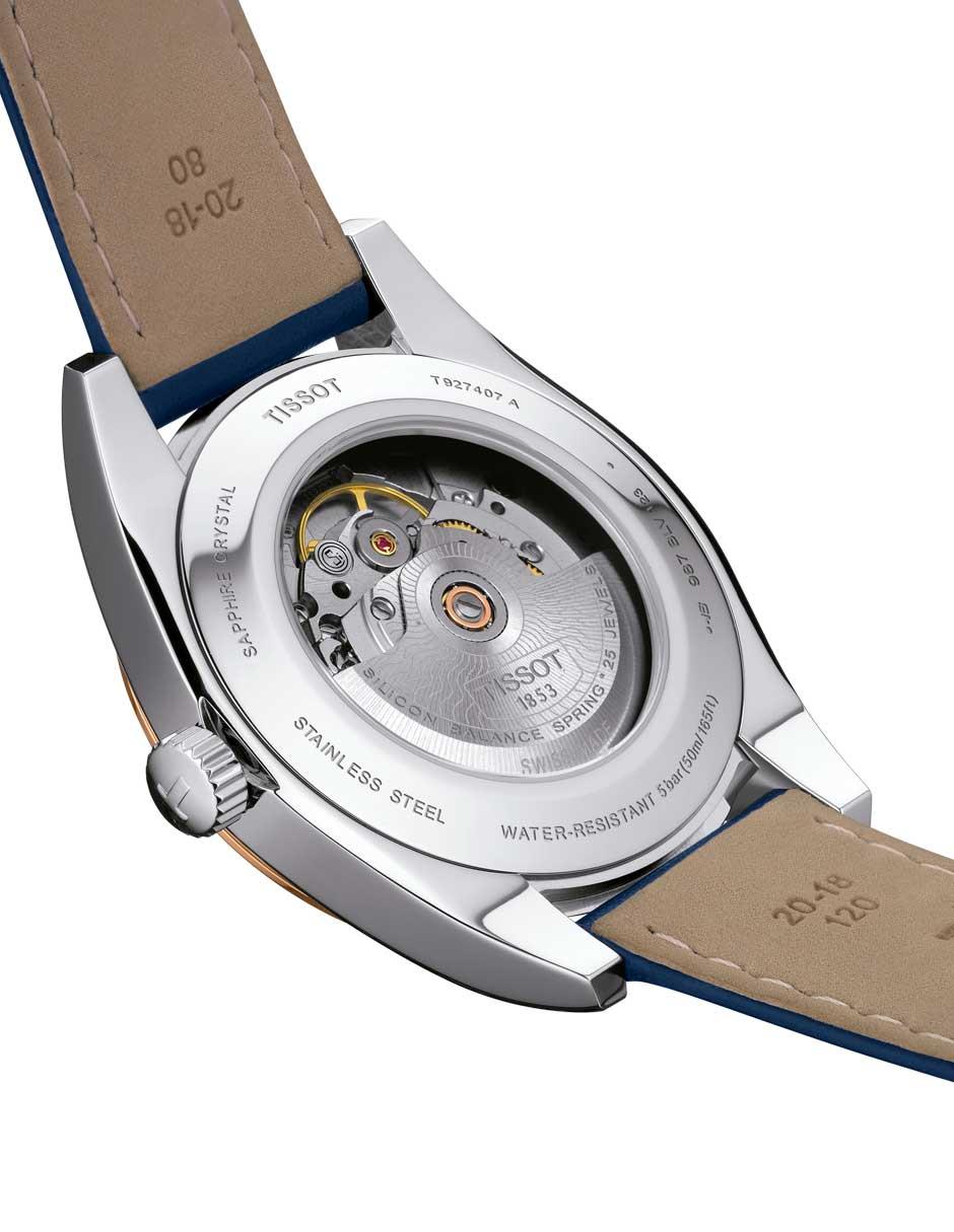 Reloj Tissot gentleman automatic 18k gold bezel para hombre T9274074604100