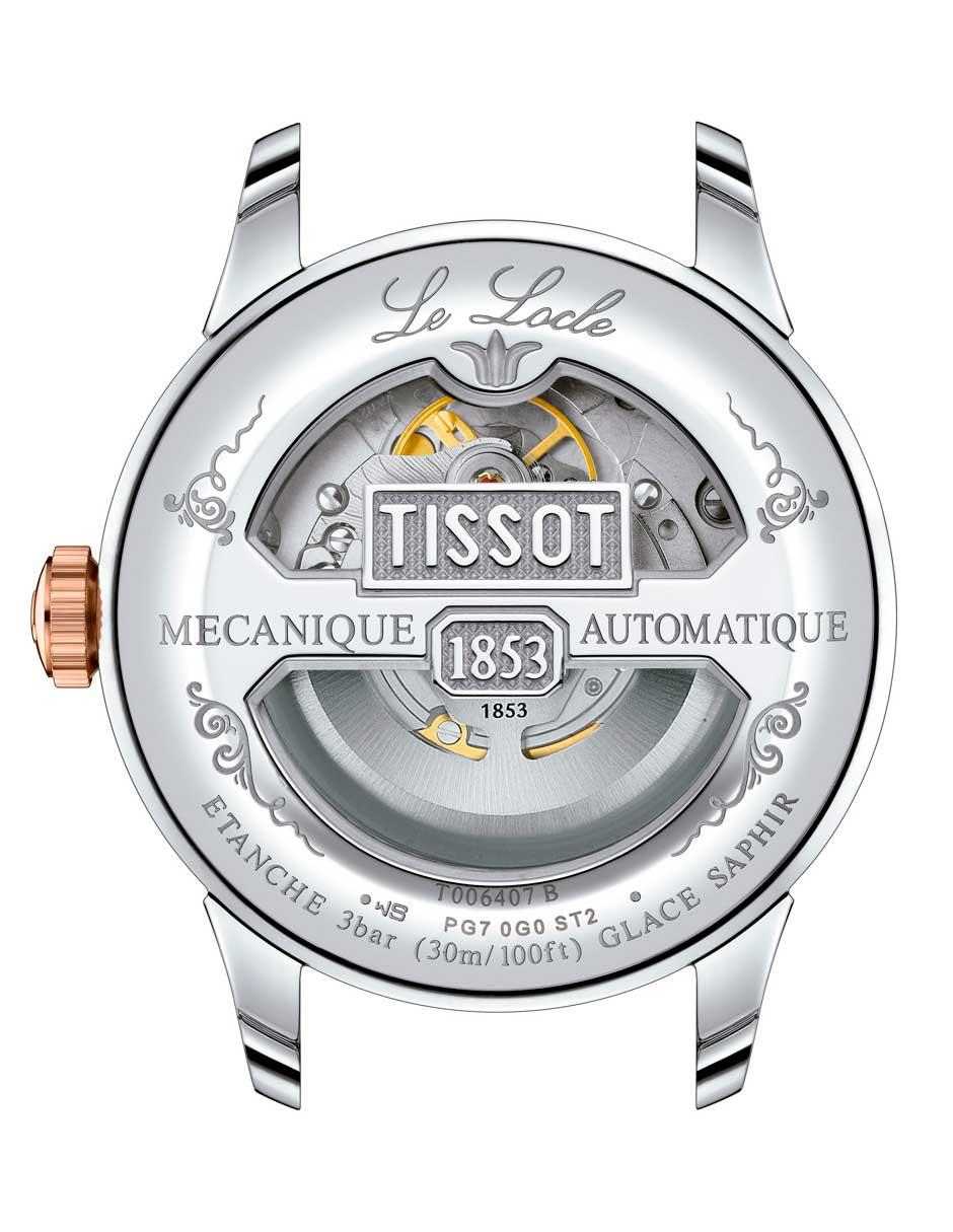 Reloj Le locle powermatic 80 open heart para hombre T0064072203302