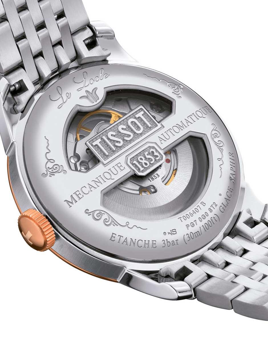 Reloj Le locle powermatic 80 open heart para hombre T0064072203302
