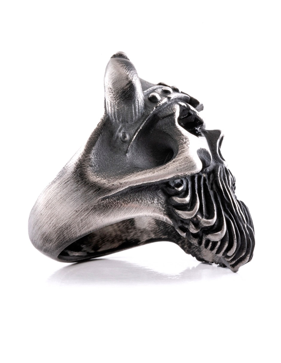 Anillo de cráneo Viking Skulls circonita mate 2