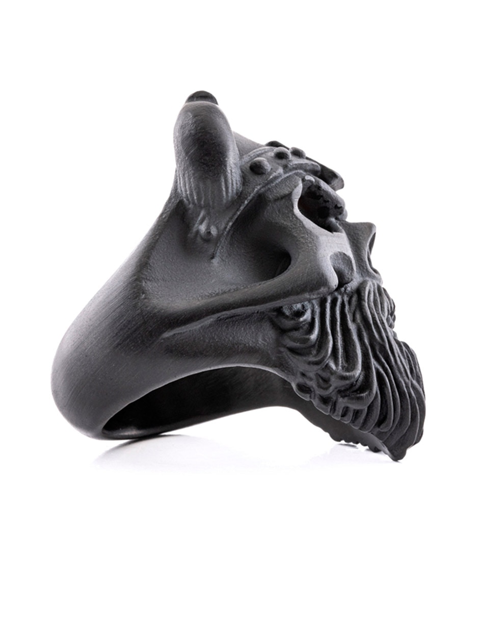 Anillo de calavera Viking Skulls zirconia mate 2