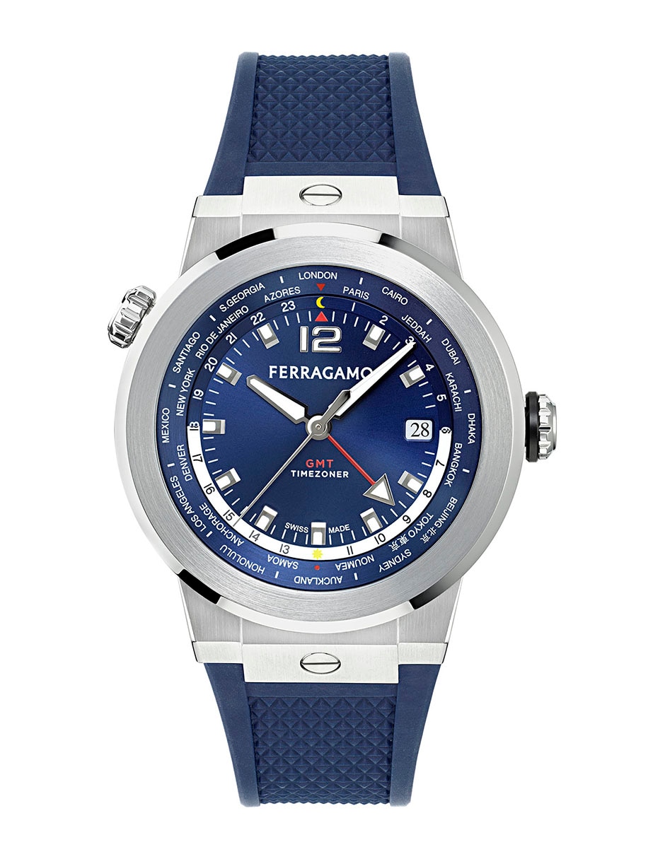 Reloj Salvatore Ferragamo F-80 Gmt Worldtime para hombre SFHA00124 1