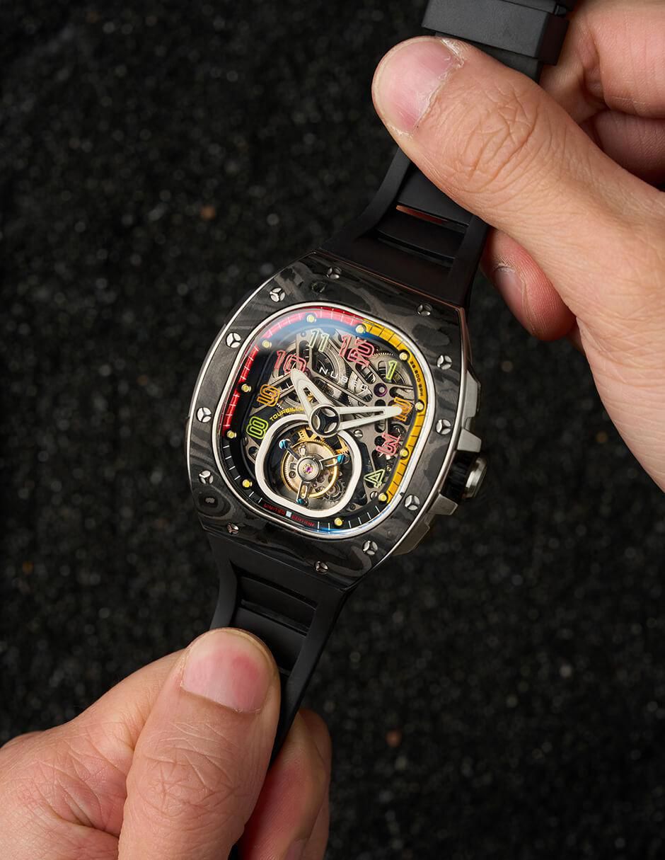 Reloj Nubeo Viper Tourbillon Limited Edition Stellar Black para hombre NB-6108-01