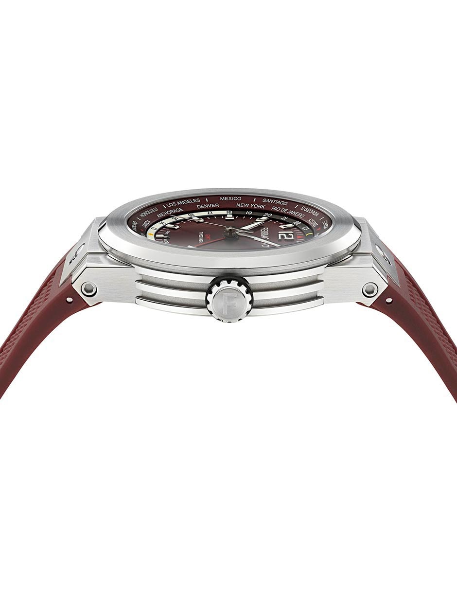 Reloj Salvatore Ferragamo F-80 Gmt Para Hombre Sfha00826