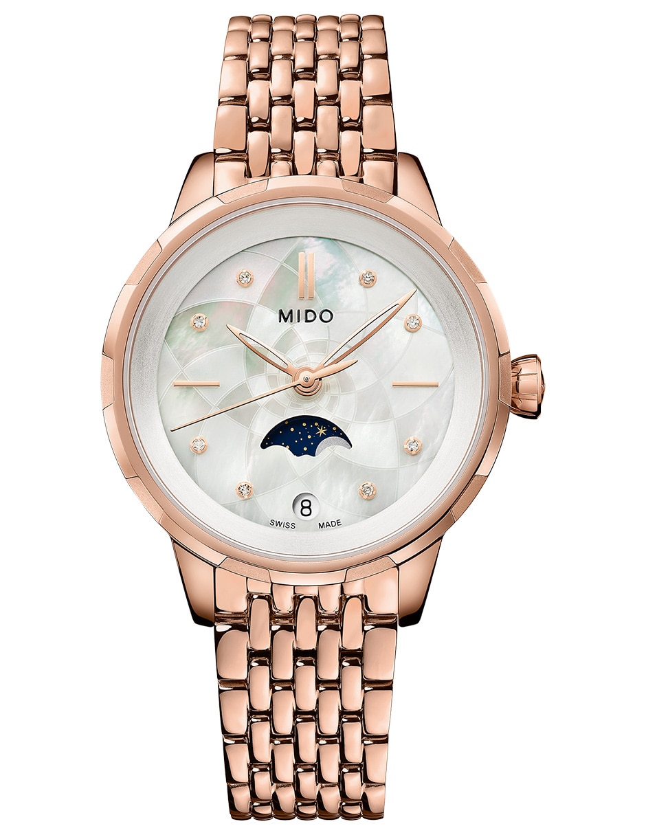 Reloj Fino Rainflower Moonphase Quartz Para Mujer M0430233310600
