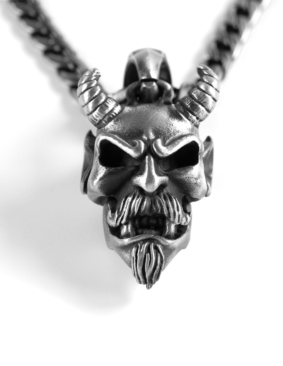 Accesorios de marca diablo de cuerno de acero inoxidable sin kilataje 4