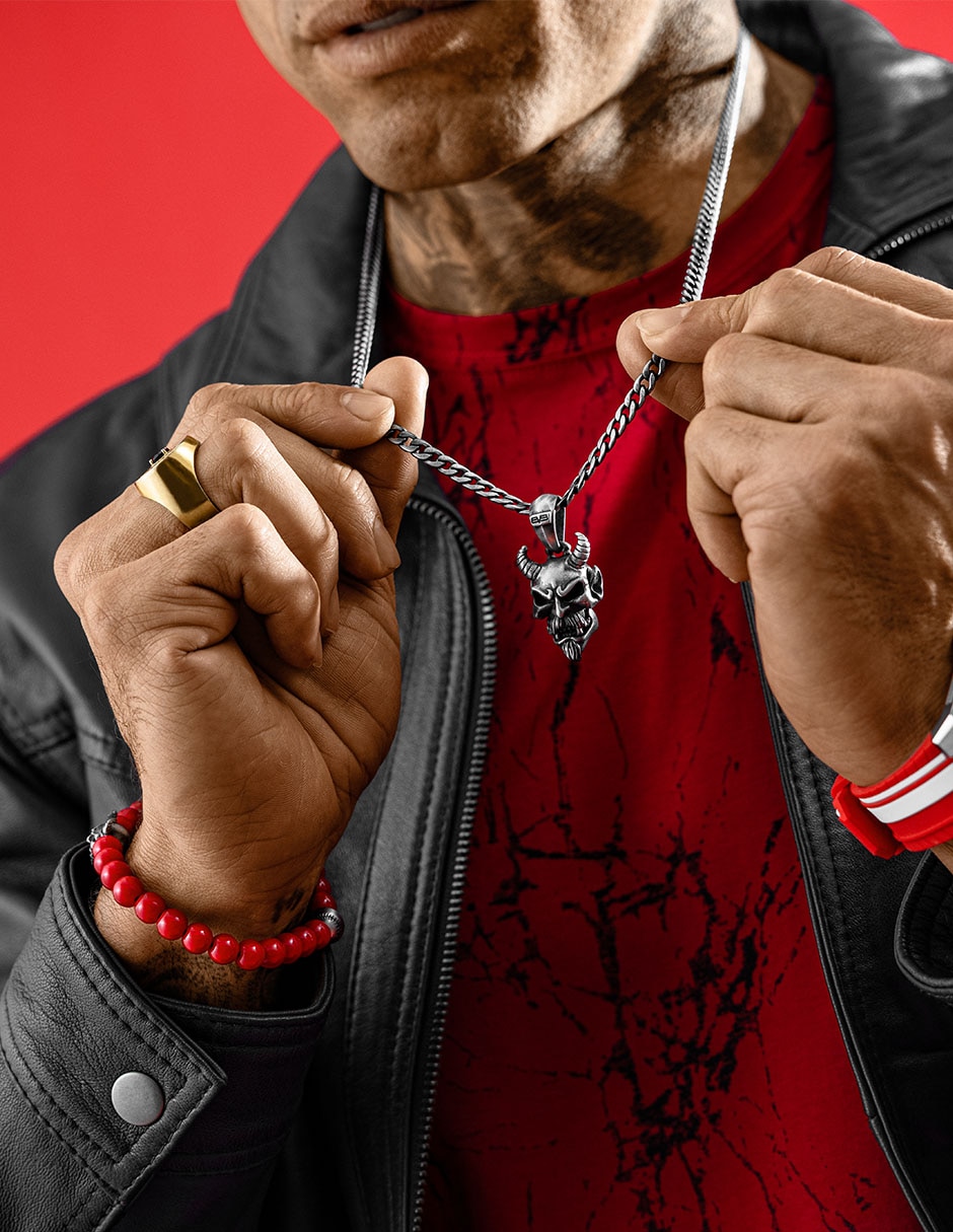 Collar Diablos Diablos de acero inoxidable 9